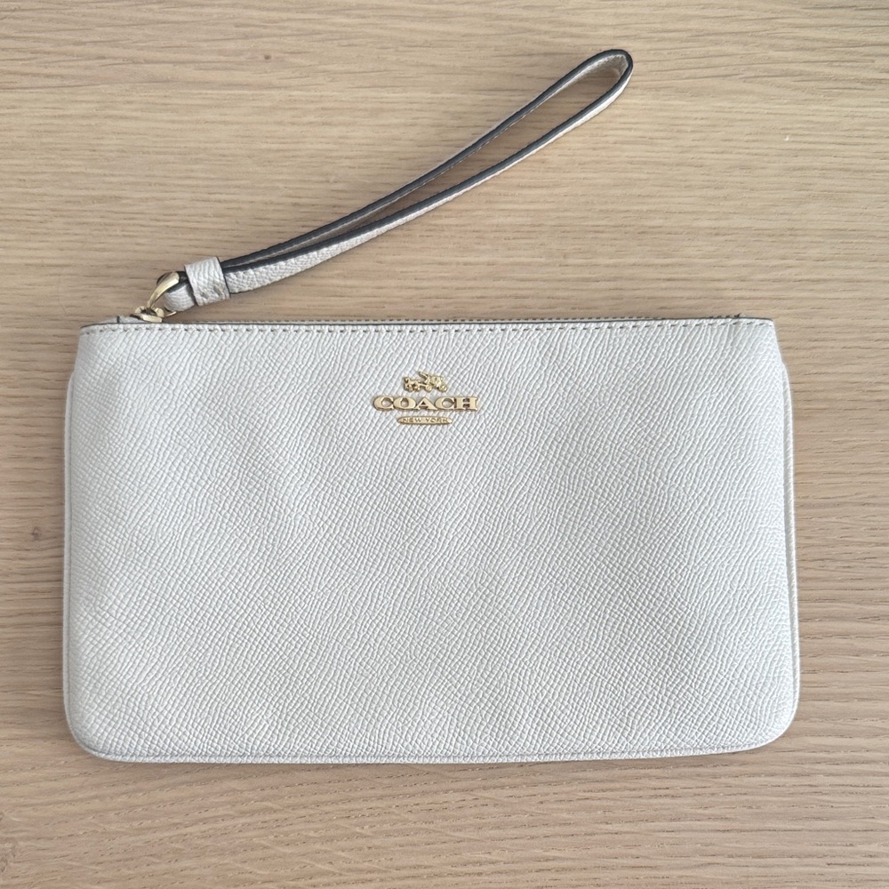 Coach Ivory Wristlet Clutch